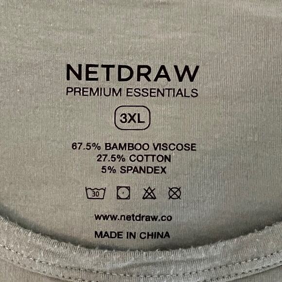 Netdraw Womens Ultra Soft Bamboo Viscose Tee Size 3XL Deep Sage Long Sleeve - Picture 4 of 4
